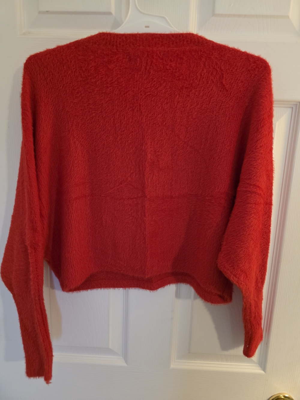 Jessica Simpson Bright Red Fuzzy Crewneck Sweater - Picture 2 of 4